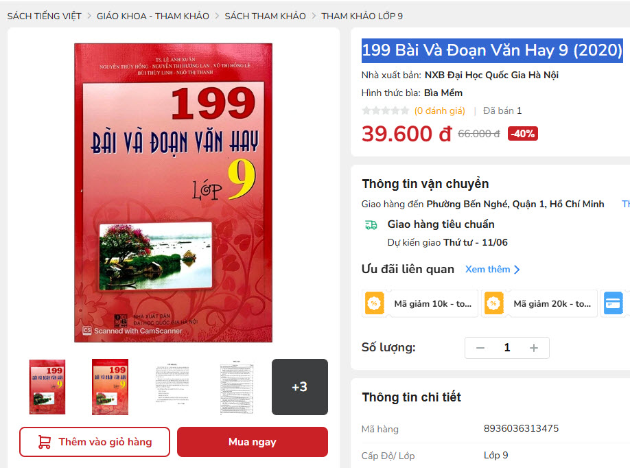 199 Bài Và Đoạn Văn Hay 9 (2020)
