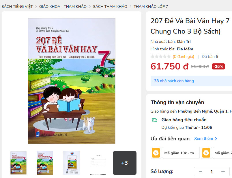 207 Để Và Bài Văn Hay 7 (Theo Chương Trình GDPT Mới - Dùng Chung Cho 3 Bộ Sách)