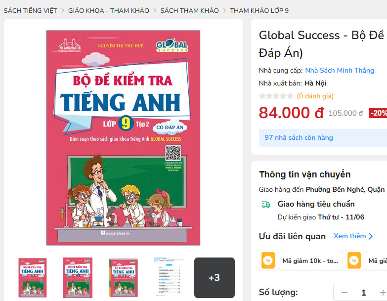 Global Success - Bộ Đề Kiểm Tra Tiếng Anh Lớp 9 - Tập 2 (Có Đáp Án)