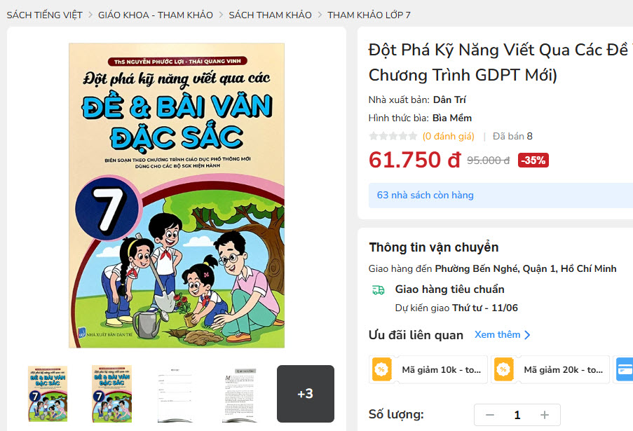 Đột Phá Kỹ Năng Viết Qua Các Đề Và Bài Văn Đặc Sắc 7 (Theo Chương Trình GDPT Mới)