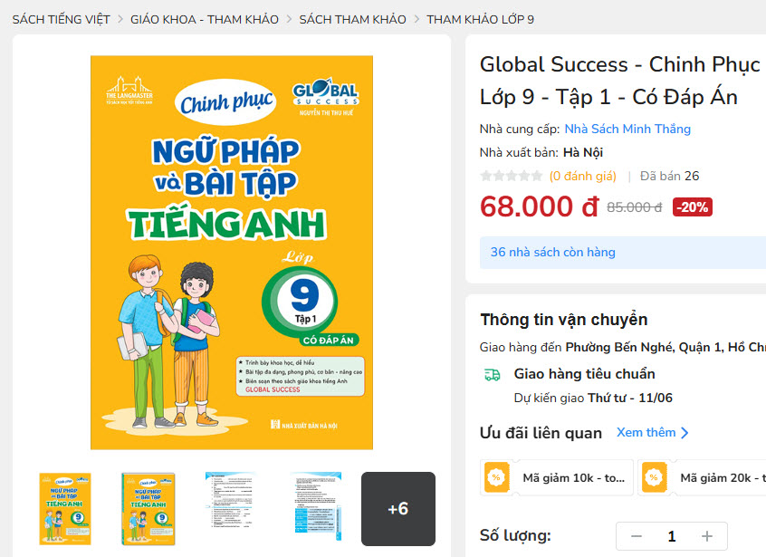 Global Success - Chinh Phục Ngữ Pháp Và Bài Tập Tiếng Anh Lớp 9 - Tập 1 - Có Đáp Án