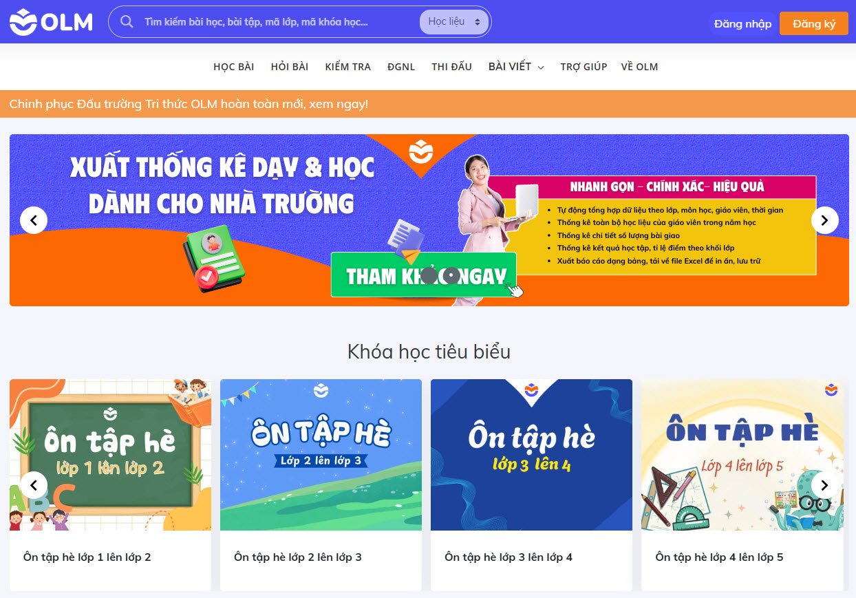OLM - nền tảng dạy và học trên môi trường số