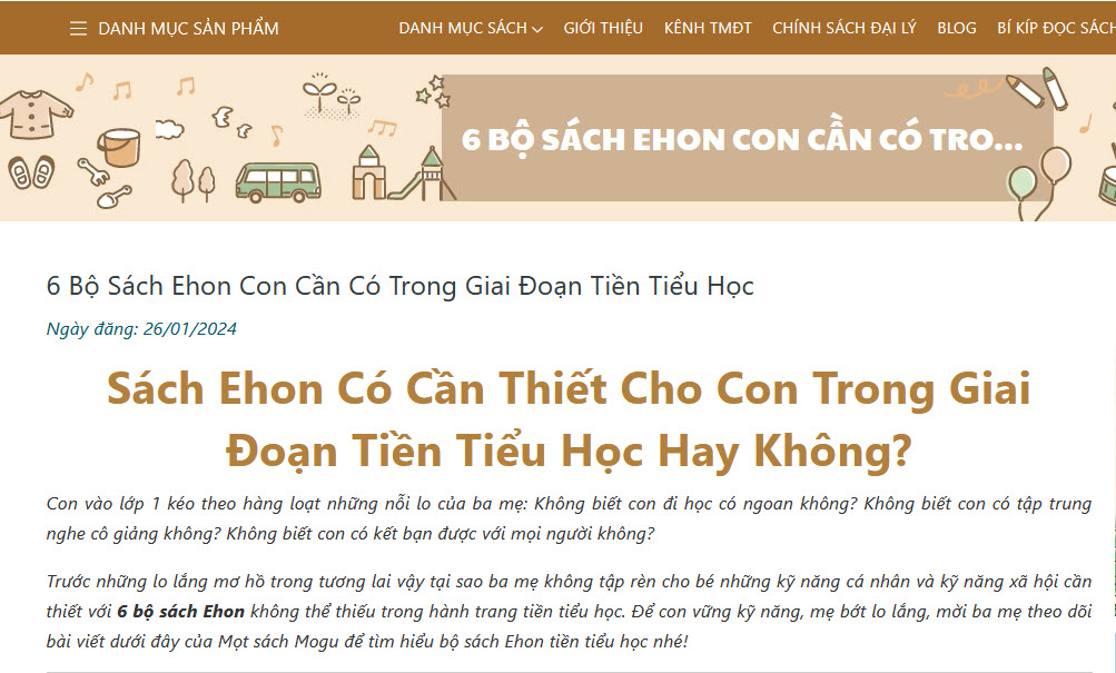 6 Bộ Sách Ehon Con Cần Có Trong Giai Đoạn Tiền Tiểu Học