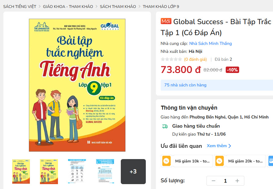 Global Success - Bài Tập Trắc Nghiệm Tiếng Anh Lớp 9 - Tập 1 (Có Đáp Án)