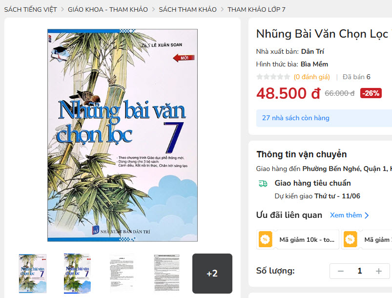 Những Bài Văn Chọn Lọc 7 (Dùng Chung Cho 3 Bộ Sách)